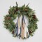 Wreath Ribbon Set with Clip-On Decorative Bow Bundle, Assorted Premium Wreath Sash Ribbons for Indoor Outdoor Use, Wreath Making Supplies for Front Door, Seasonal and Holiday Decor, Golden Winter